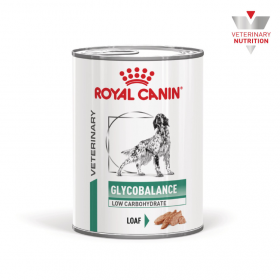 Пълноценна диетична храна за кучета в зряла възраст Royal Canin Glycobalance Low Carbohydrate Loaf 410г за регулиране на глюкозата